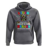 Autism Mom Hoodie Raising Hero Messy Bun Autism Awareness