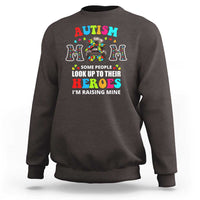 Autism Mom Sweatshirt Raising Hero Messy Bun Autism Awareness