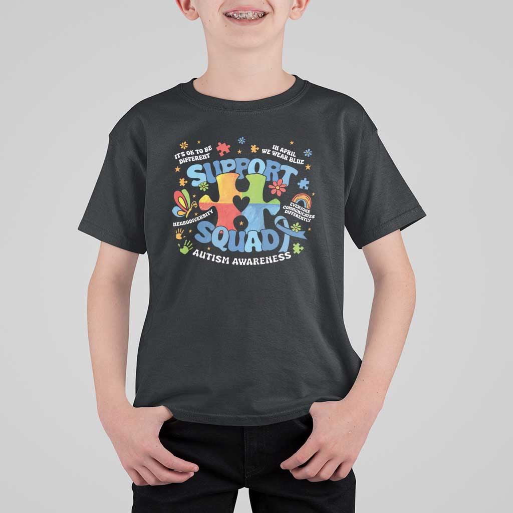 Autism Awareness Support Squad T Shirt For Kid