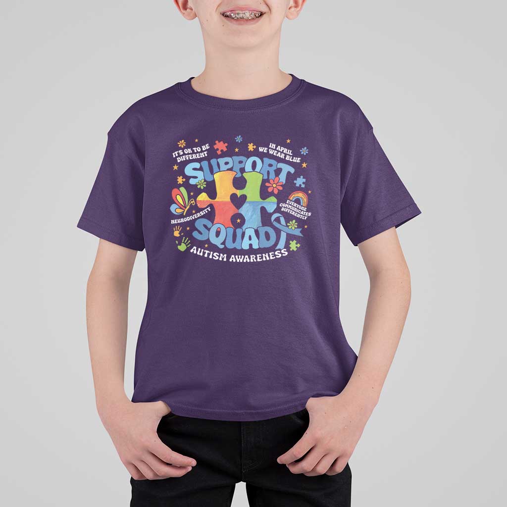 Autism Awareness Support Squad T Shirt For Kid