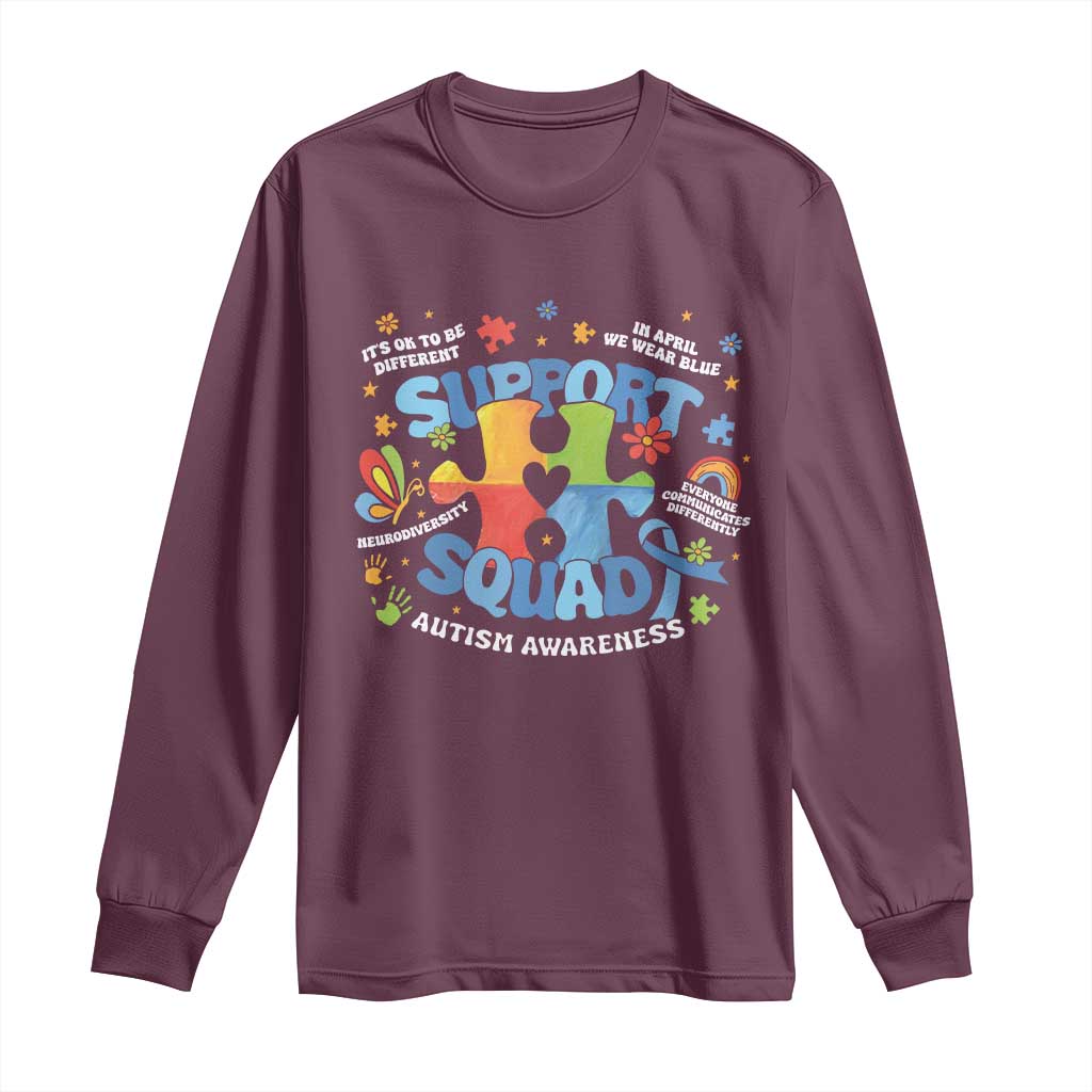 Autism Awareness Support Squad Long Sleeve Shirt