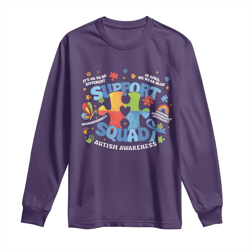 Autism Awareness Support Squad Long Sleeve Shirt