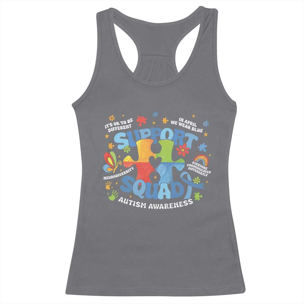 Autism Awareness Support Squad Racerback Tank Top