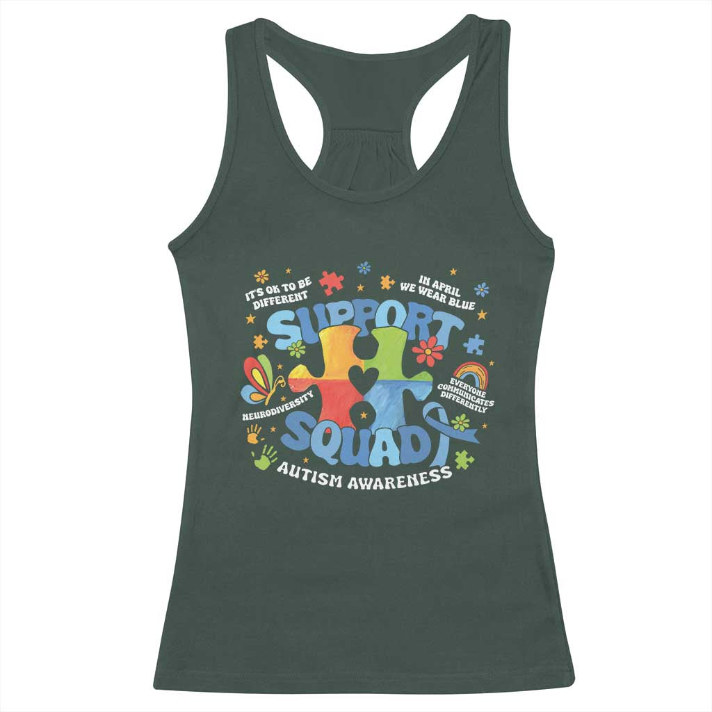 Autism Awareness Support Squad Racerback Tank Top