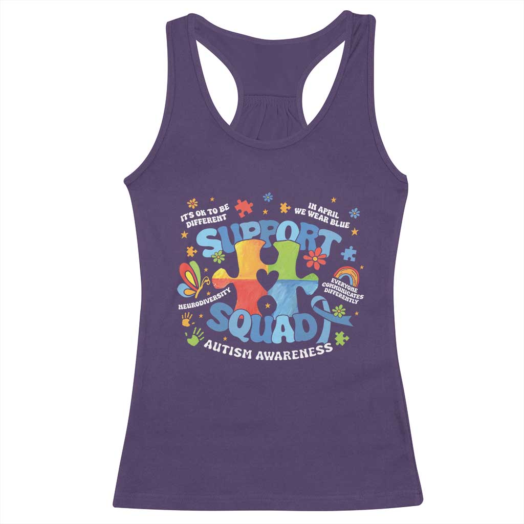 Autism Awareness Support Squad Racerback Tank Top