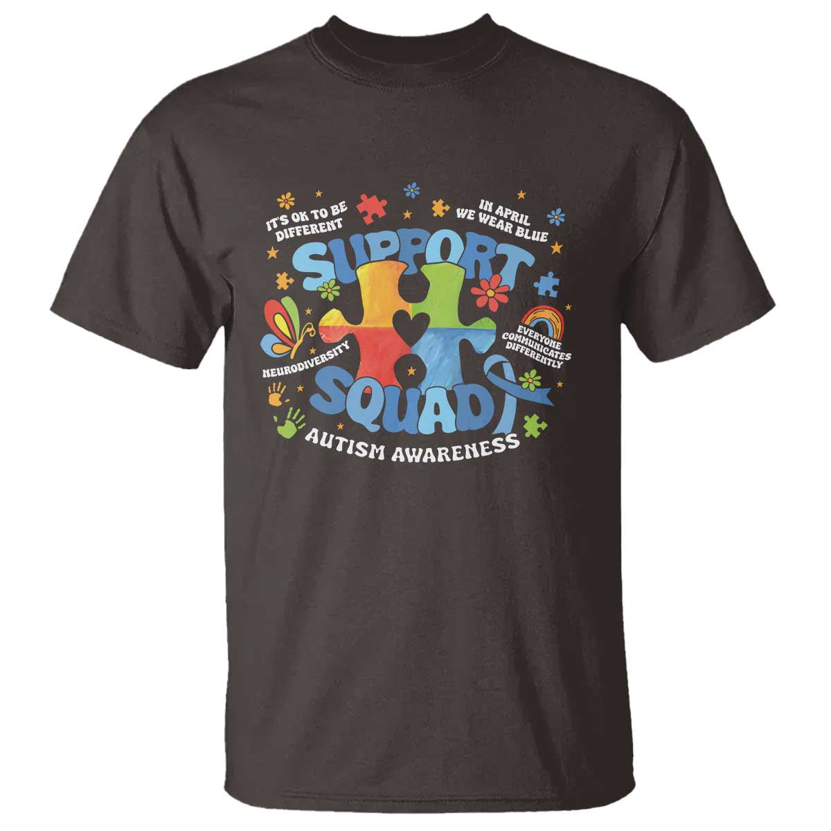 Autism Awareness Support Squad T Shirt