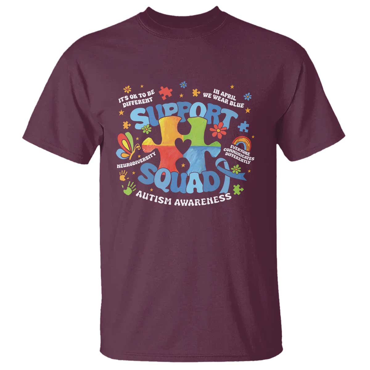 Autism Awareness Support Squad T Shirt