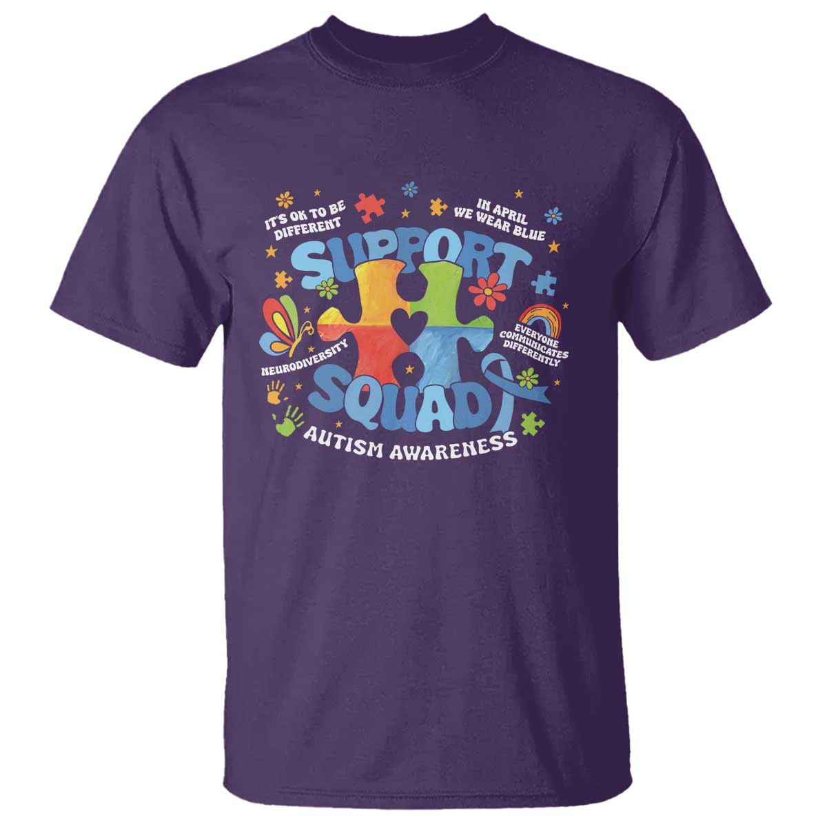 Autism Awareness Support Squad T Shirt