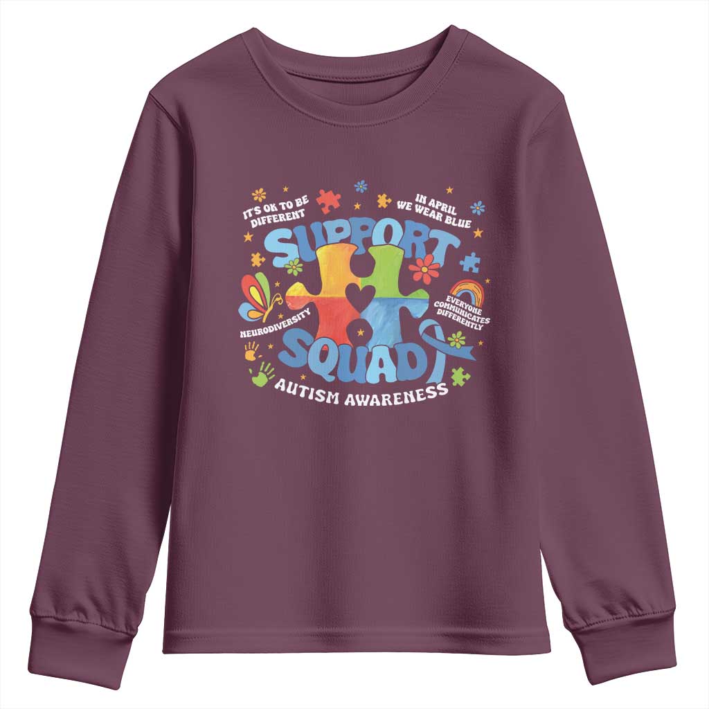Autism Awareness Support Squad Youth Sweatshirt