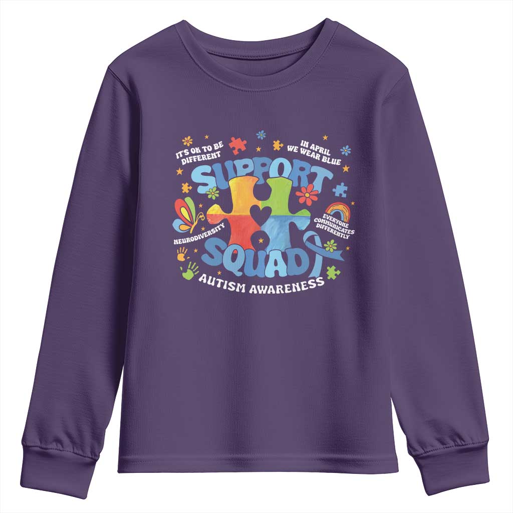 Autism Awareness Support Squad Youth Sweatshirt