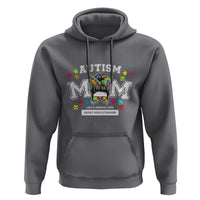 Autism Mom Hoodie Much Stronger Messy Bun ASD Autism Awareness