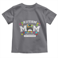 Autism Mom Toddler T Shirt Much Stronger Messy Bun ASD Autism Awareness