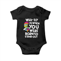Autism Awareness Baby Onesie Why Fit In When You Were Born To Stand Out Autistic Pride