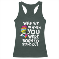 Autism Awareness Racerback Tank Top Why Fit In When You Were Born To Stand Out Autistic Pride