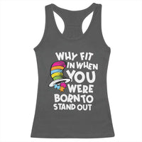 Autism Awareness Racerback Tank Top Why Fit In When You Were Born To Stand Out Autistic Pride
