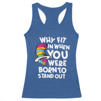 Autism Awareness Racerback Tank Top Why Fit In When You Were Born To Stand Out Autistic Pride