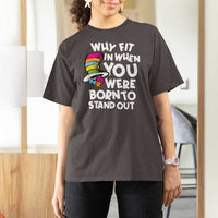 Autism Awareness T Shirt For Women Why Fit In When You Were Born To Stand Out Autistic Pride