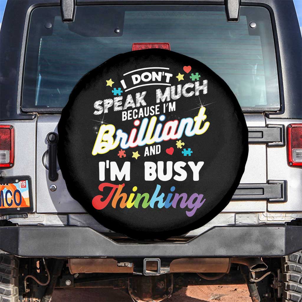 Autism Awareness Spare Tire Cover I Dont Speak Much Brilliant ASD Autistic Pride