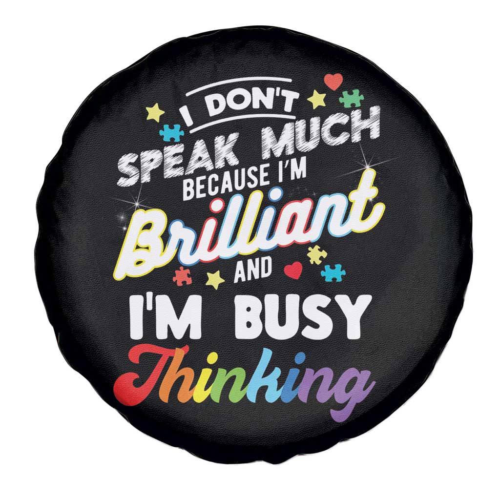 Autism Awareness Spare Tire Cover I Dont Speak Much Brilliant ASD Autistic Pride