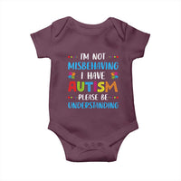 Autism Awareness Baby Onesie I'm Not Misbehaving I Have Autism