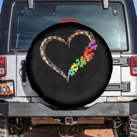 Autism Awareness Love Heart Puzzle Piece Spare Tire Cover