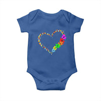Autism Awareness Love Heart Puzzle Piece Baby Onesie