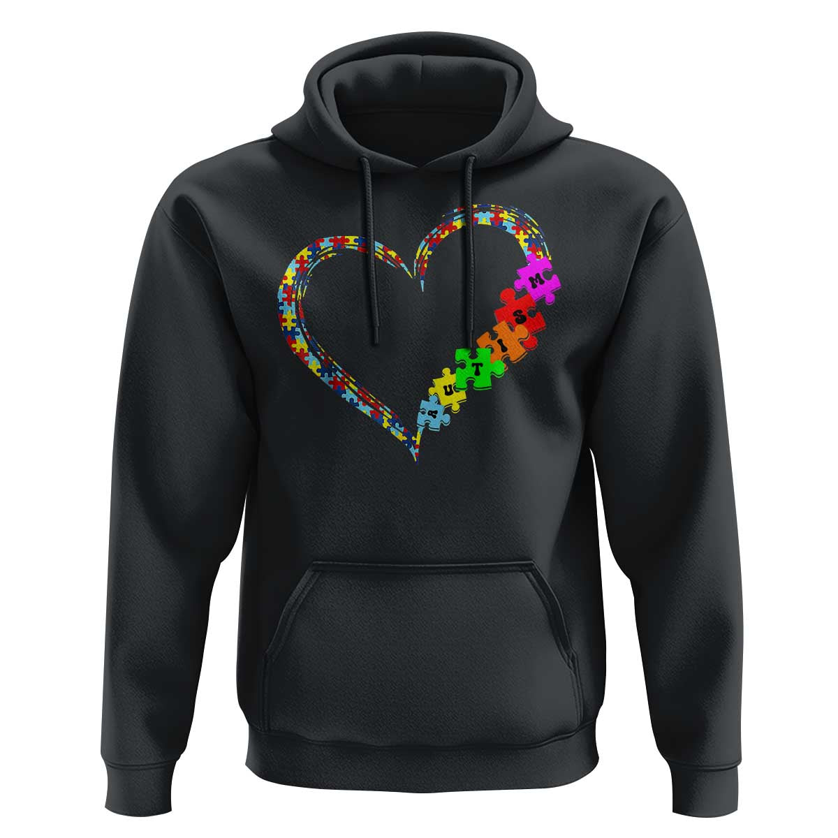 Autism Awareness Love Heart Puzzle Piece Hoodie