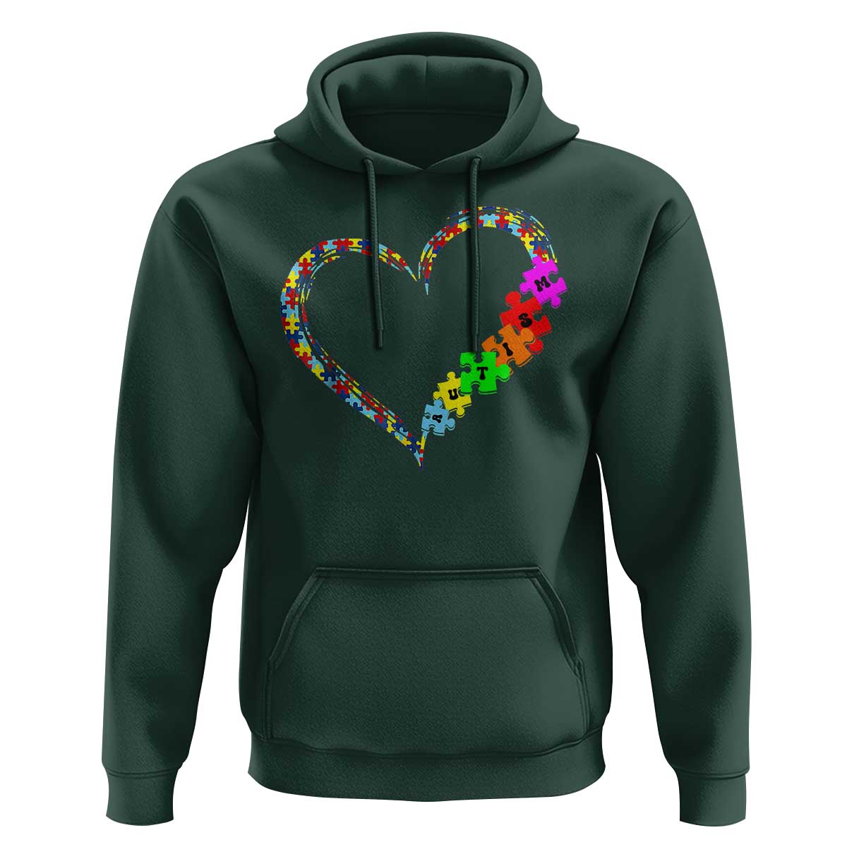 Autism Awareness Love Heart Puzzle Piece Hoodie
