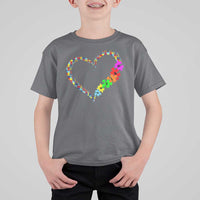 Autism Awareness Love Heart Puzzle Piece T Shirt For Kid