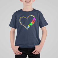 Autism Awareness Love Heart Puzzle Piece T Shirt For Kid