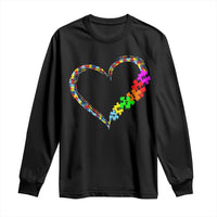 Autism Awareness Love Heart Puzzle Piece Long Sleeve Shirt