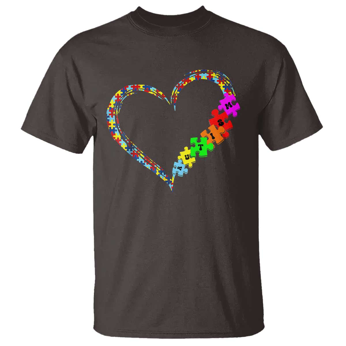 Autism Awareness Love Heart Puzzle Piece T Shirt