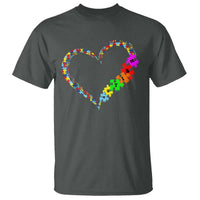 Autism Awareness Love Heart Puzzle Piece T Shirt