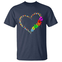 Autism Awareness Love Heart Puzzle Piece T Shirt