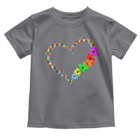 Autism Awareness Love Heart Puzzle Piece Toddler T Shirt