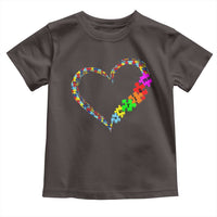 Autism Awareness Love Heart Puzzle Piece Toddler T Shirt