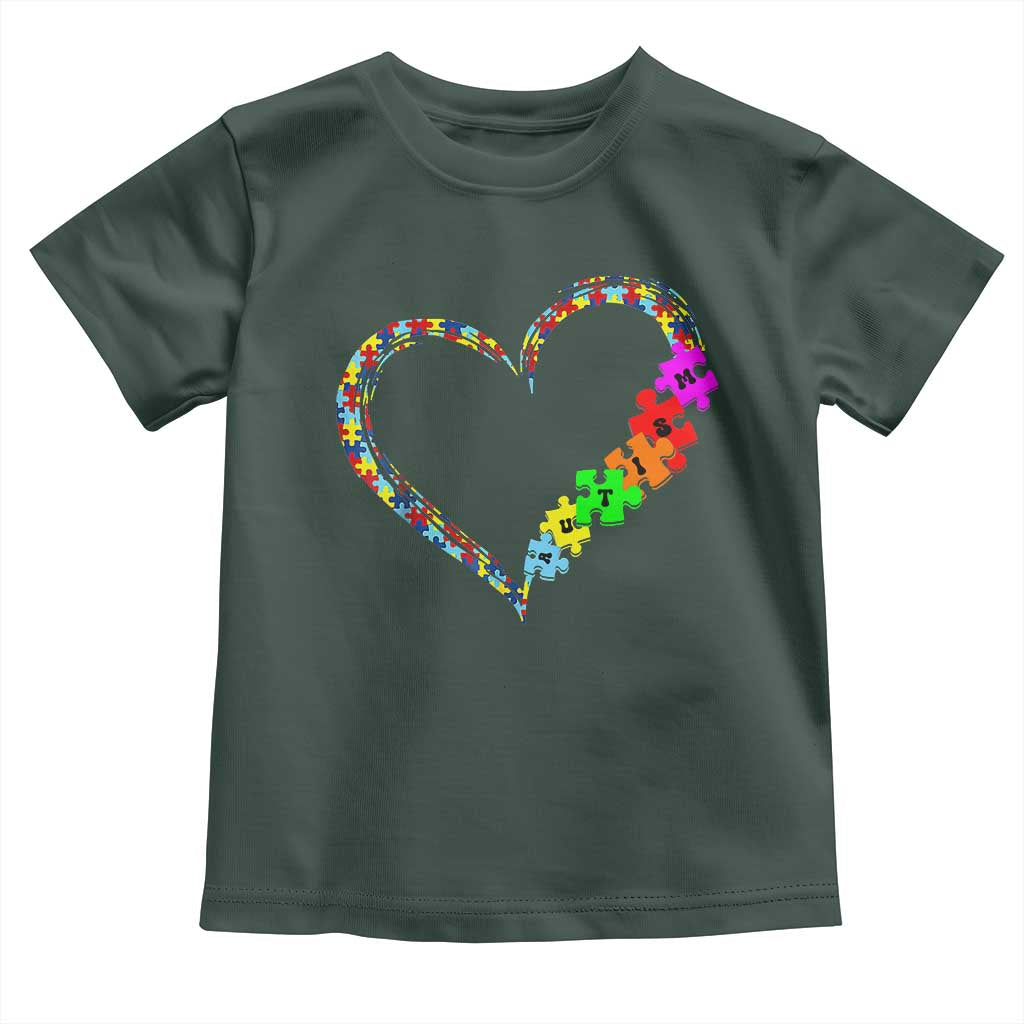 Autism Awareness Love Heart Puzzle Piece Toddler T Shirt