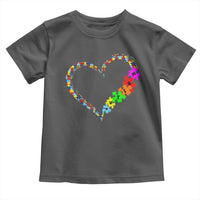 Autism Awareness Love Heart Puzzle Piece Toddler T Shirt