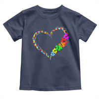 Autism Awareness Love Heart Puzzle Piece Toddler T Shirt