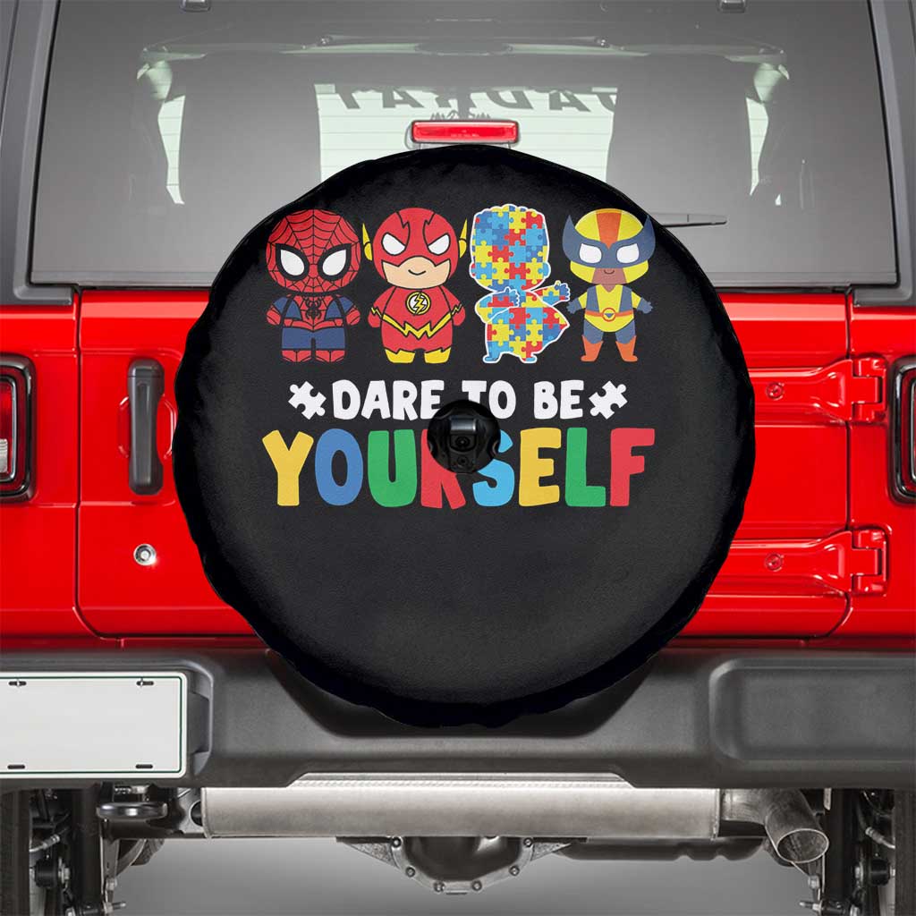 Autism Awareness Superheroes Spare Tire Cover Dare To Be Yourself