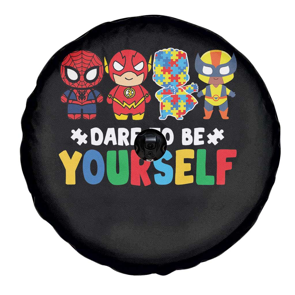 Autism Awareness Superheroes Spare Tire Cover Dare To Be Yourself