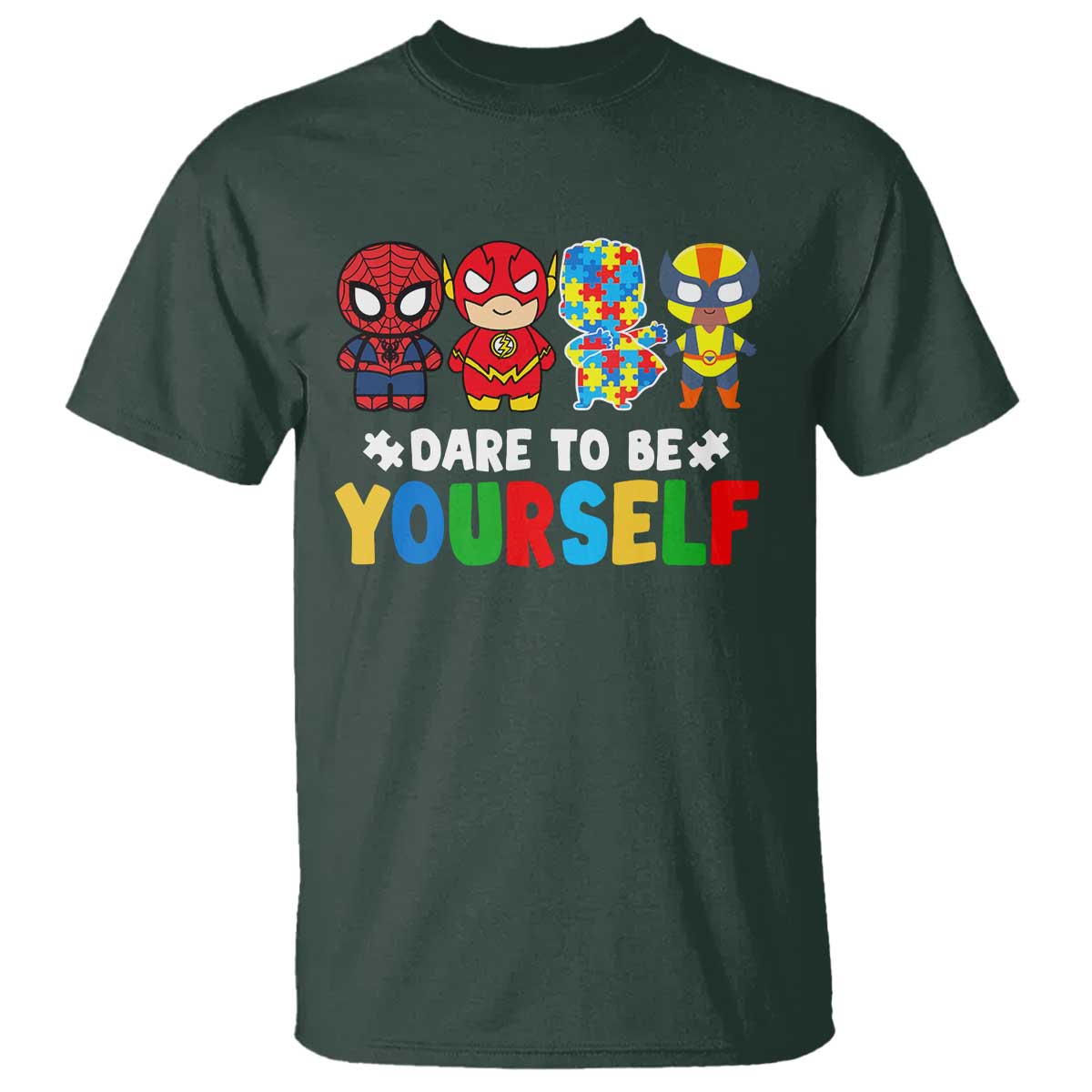 Autism Awareness Superheroes T Shirt Dare To Be Yourself