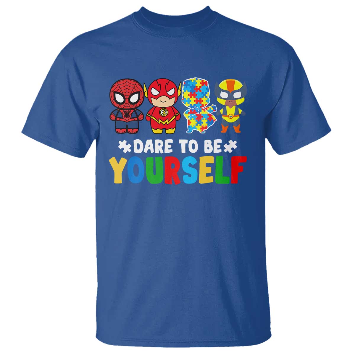 Autism Awareness Superheroes T Shirt Dare To Be Yourself