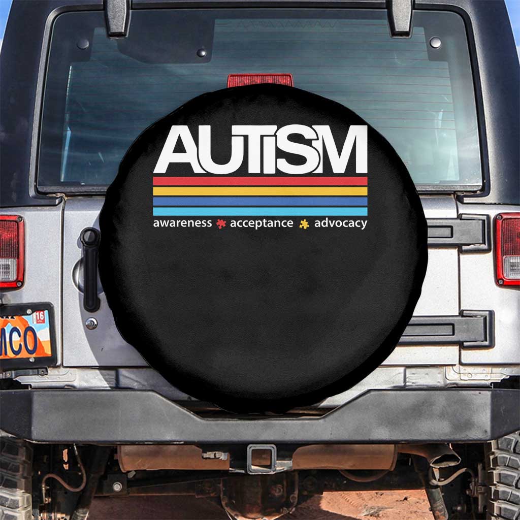 Retro Autism Awareness Acceptance Spare Tire Cover