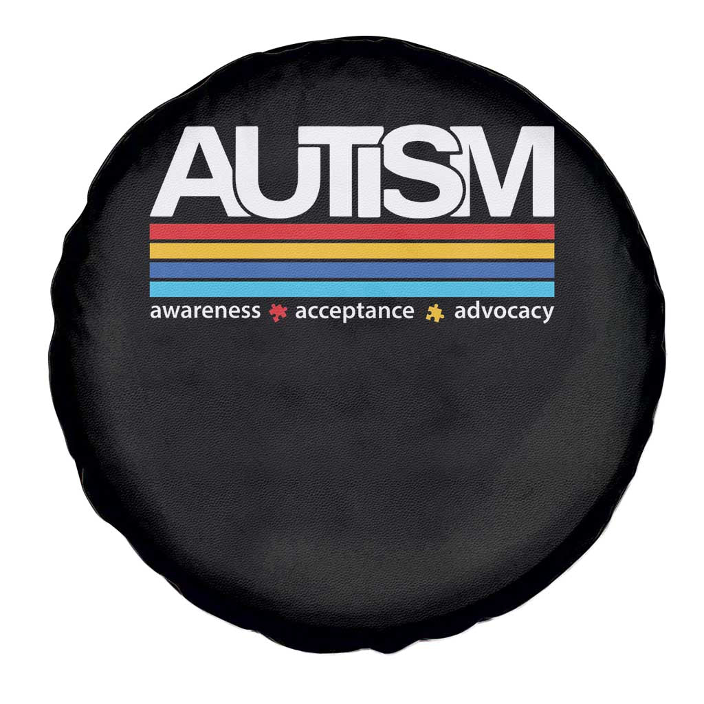 Retro Autism Awareness Acceptance Spare Tire Cover