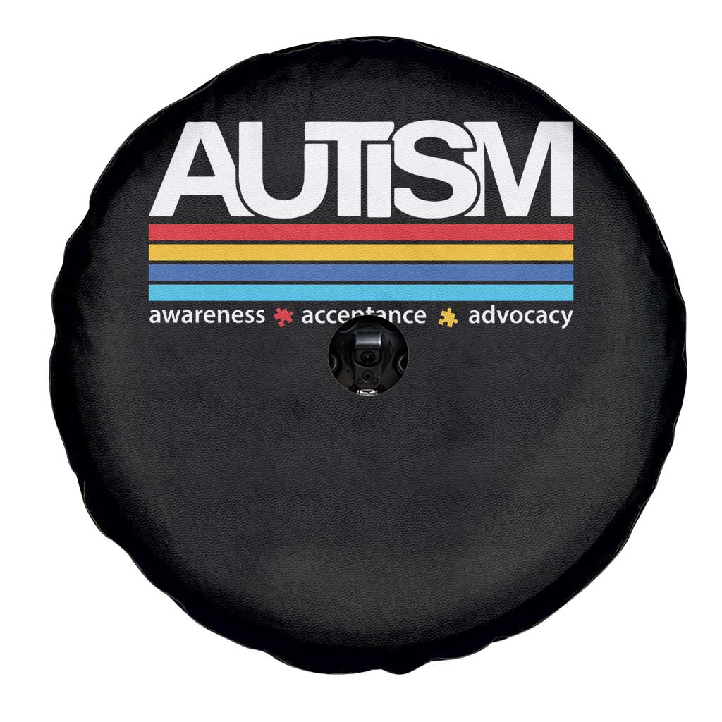 Retro Autism Awareness Acceptance Spare Tire Cover
