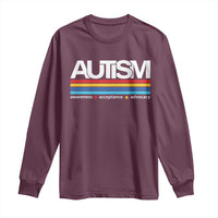 Retro Autism Awareness Acceptance Long Sleeve Shirt