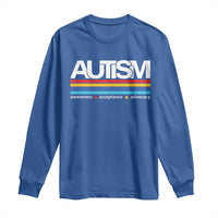 Retro Autism Awareness Acceptance Long Sleeve Shirt