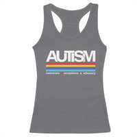 Retro Autism Awareness Acceptance Racerback Tank Top