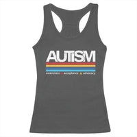 Retro Autism Awareness Acceptance Racerback Tank Top
